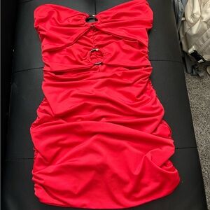 red bodycon dress